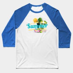 Summer Tropical Toucan Baseball T-Shirt